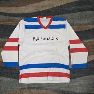 FRIENDS Red and Blue Striped Shirt